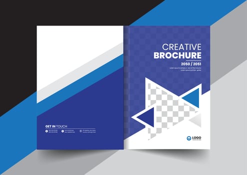 corporate company profile brochure annual report booklet proposal cover page layout concept design vector