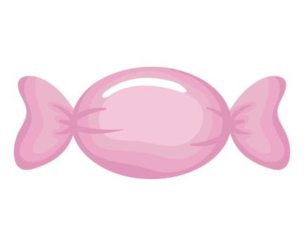 pink wrapped candy vector