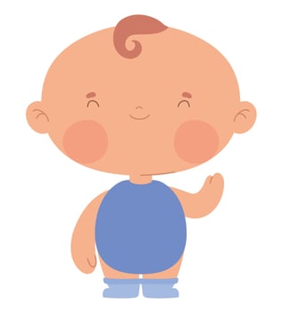 happy baby boy vector