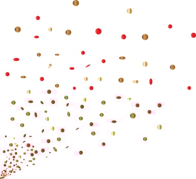 congratulatory background with gold and red confetti .Vector illustration vector