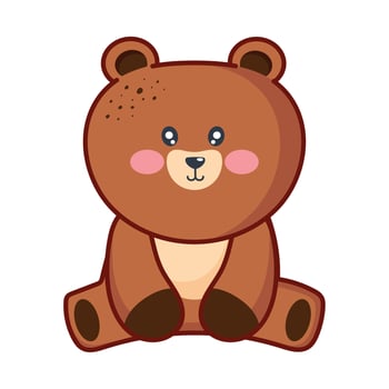 cute bear kawaii animal vector