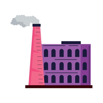 purple industrial building vector