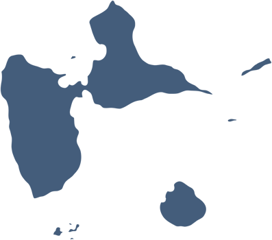 doodle freehand drawing of guadeloupe map. png