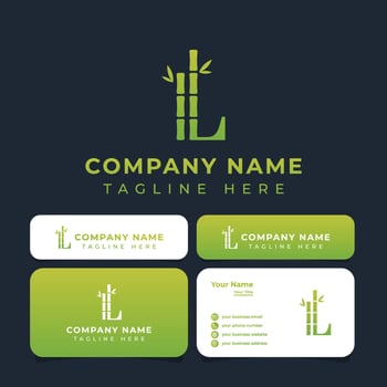 letter L bamboo logo, suitable for any business related to bamboo with L initials. vector