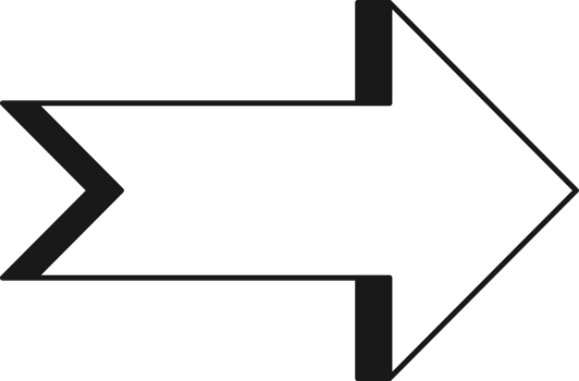 Arrow symbol. Turn right. Transparent flat design element. png