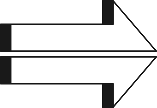 Arrow symbol. Turn right. Transparent flat design element. png