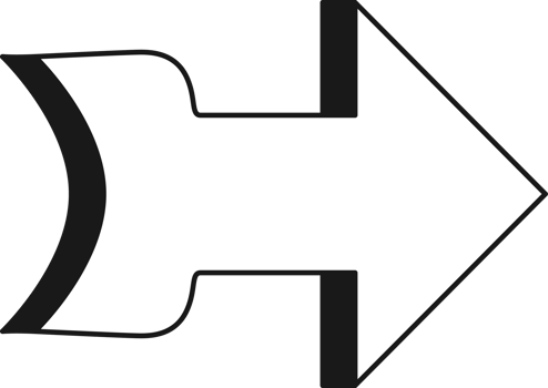 Arrow symbol. Turn right. Transparent flat design element. png