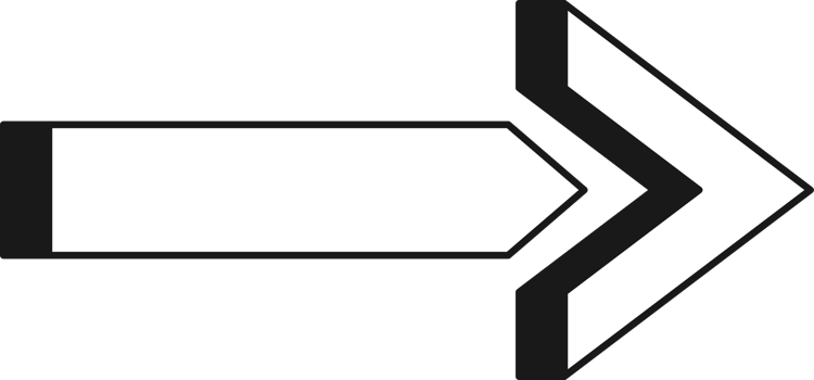 Arrow symbol. Turn right. Transparent flat design element. png