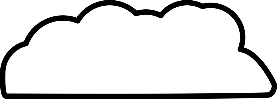 Cloud element in PNG type. Flat illustration style. Minimal object.