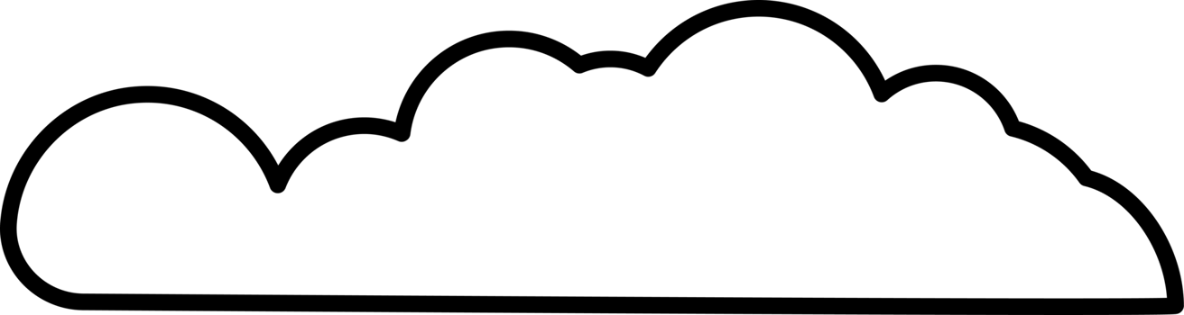 Cloud element in PNG type. Flat illustration style. Minimal object.