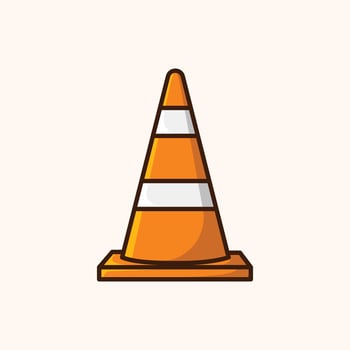 Traffic cone premium vector road divider tool
