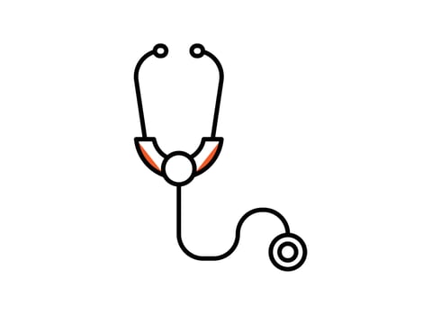 Stethoscope icon logo design template vector isolated illustration