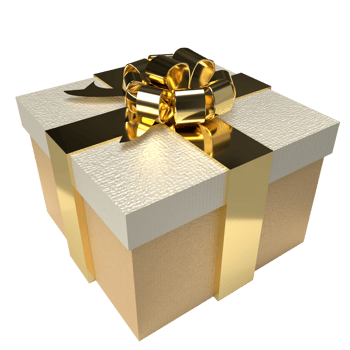 The gold gift box png image