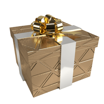 The gold gift box png image