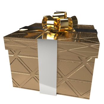 The gold gift box png image