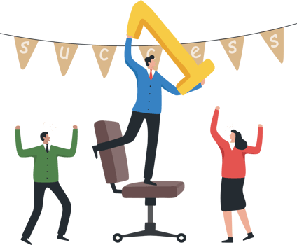 Successful work achievements or team victories. Winner or Leadership Career achievements or championship. png