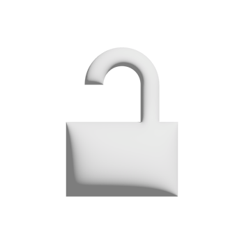 lock unlocked icon 3d design for application and website presentation png