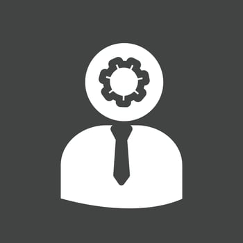 Admin Roles Glyph Inverted Icon vector