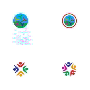 Community logo icon design template vector