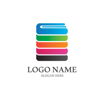 Digital book logo icon technology vector