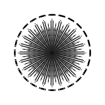 Ornamental Motifs Pattern Circle-Shaped for Decoration, Motifs Pattern, Ornate, Background, Website or Graphic Design Element. Vector Illustration