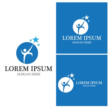 Success people logo vector template