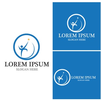 Success people logo vector template