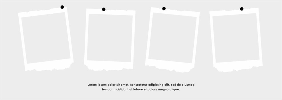 Pictures or photos frame collage. comics page grid layout abstract photo frames and digital photo wall template vector