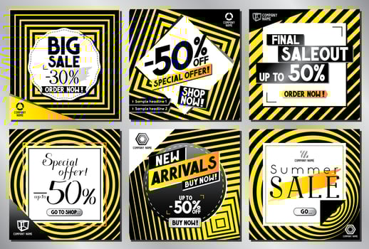 Set of Social Media Advertising Banners vector