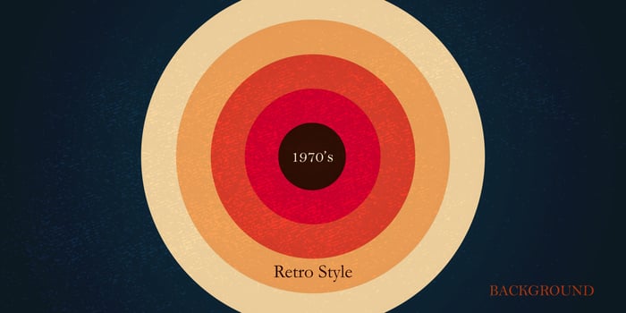 Abstract background retro style with circles lines vector