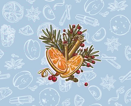 Christmas decorative ornaments, set. fir cone vector