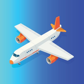 A commercial airplane illustration vector