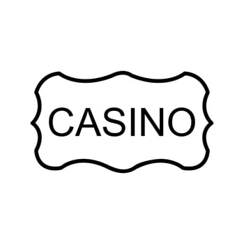 Casino Sign Vector Icon