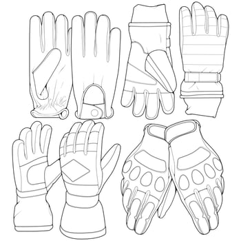 Isolated object of glove and winter icon. Set of glove and equipment vector for stock.