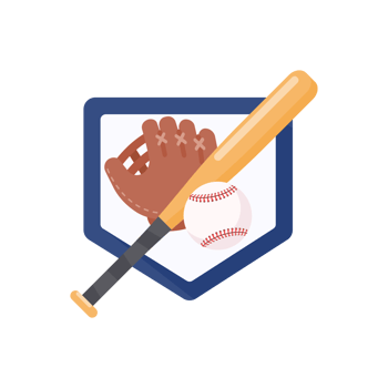 Baseball bats are used to hit baseballs in sporting events. png