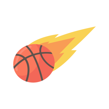 A basketball that is thrown into the basket in a sport png