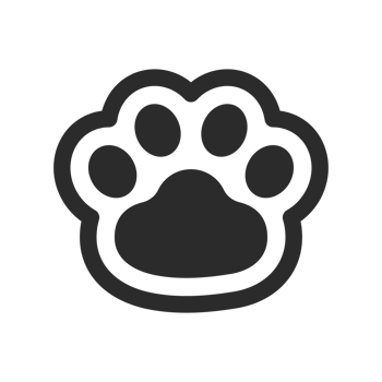 Dog and cat paws with sharp claws. cute animal footprints png