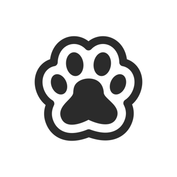 Dog and cat paws with sharp claws. cute animal footprints png