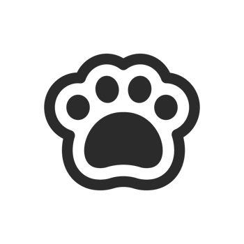 Dog and cat paws with sharp claws. cute animal footprints png