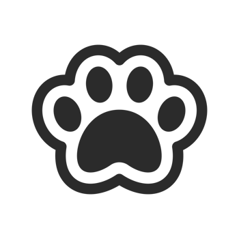 Dog and cat paws with sharp claws. cute animal footprints png