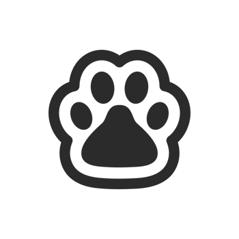 Dog and cat paws with sharp claws. cute animal footprints png