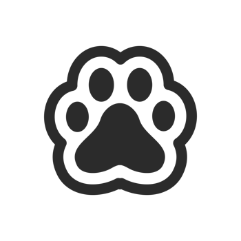 Dog and cat paws with sharp claws. cute animal footprints png