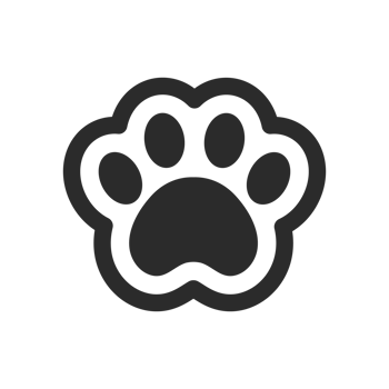 Dog and cat paws with sharp claws. cute animal footprints png