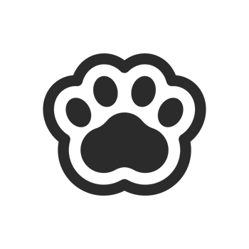 Dog and cat paws with sharp claws. cute animal footprints png