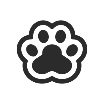 Dog and cat paws with sharp claws. cute animal footprints png