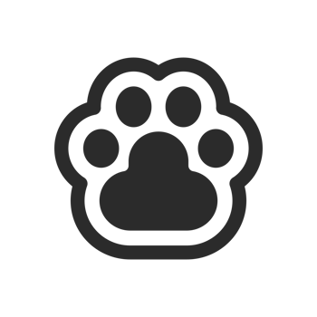Dog and cat paws with sharp claws. cute animal footprints png
