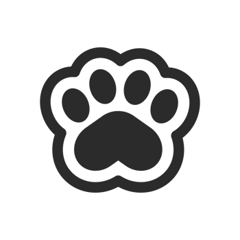 Dog and cat paws with sharp claws. cute animal footprints png