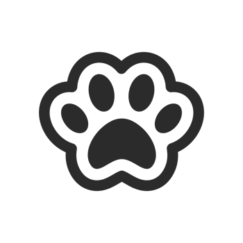 Dog and cat paws with sharp claws. cute animal footprints png