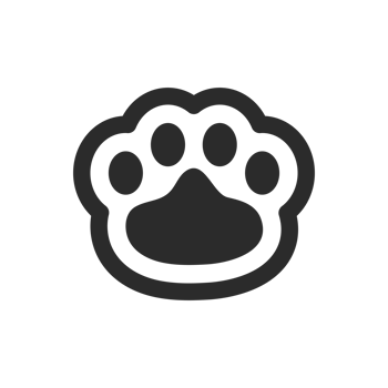 Dog and cat paws with sharp claws. cute animal footprints png