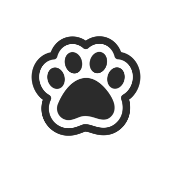 Dog and cat paws with sharp claws. cute animal footprints png
